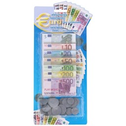 Bild von Spielgeld Euro Scheine und Münzen