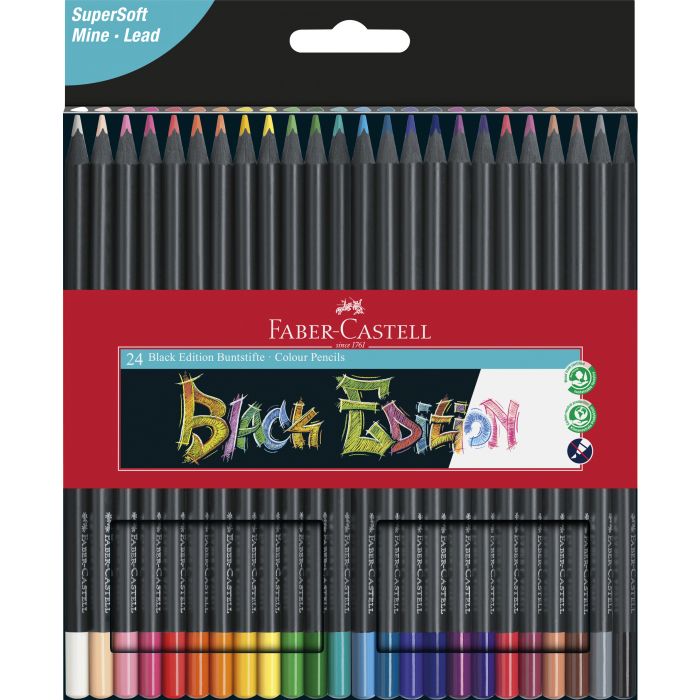 Bild von FABER-CASTELL Black Edition Buntstifte, 24er