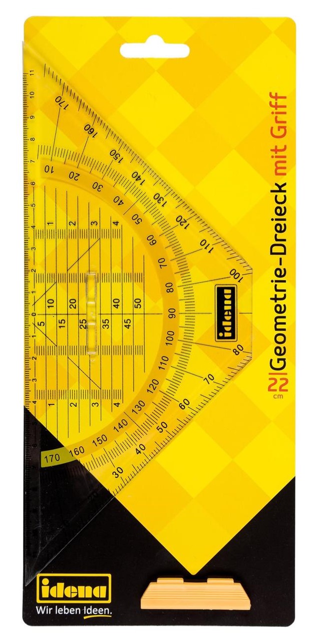 Bild von IDENA Geometrie-Dreieck mit Griff 22 cm