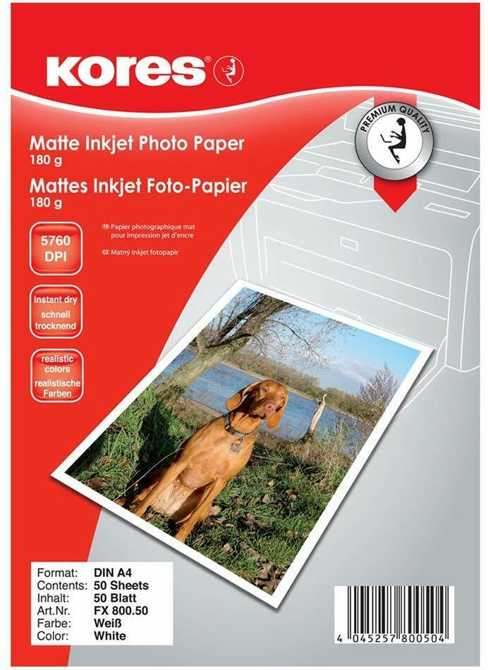 Bild von KORES Fotopapier A4, 180 g/qm