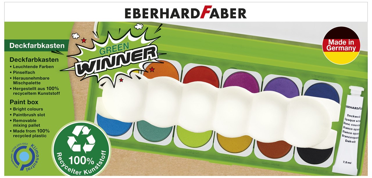 Bild von Eberhard Faber Green Winner Deckfarbkasten