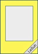 Bild von 5 Passepartoutkarten "Rechteck" gelb 10,5 x 15 cm
