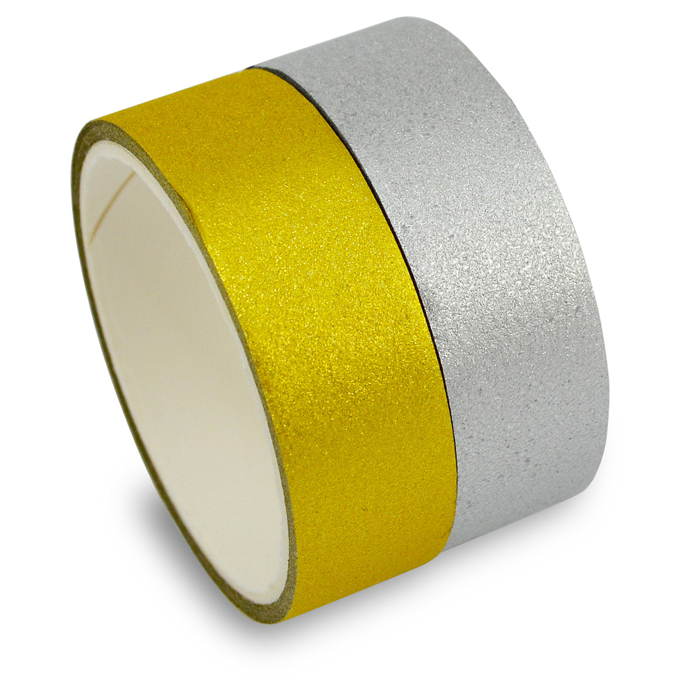 Bild von Washi-Tapes glitter, gold/silber