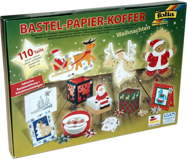 Bild von FOLIA Bastelpapier-Koffer "Weihnachten"