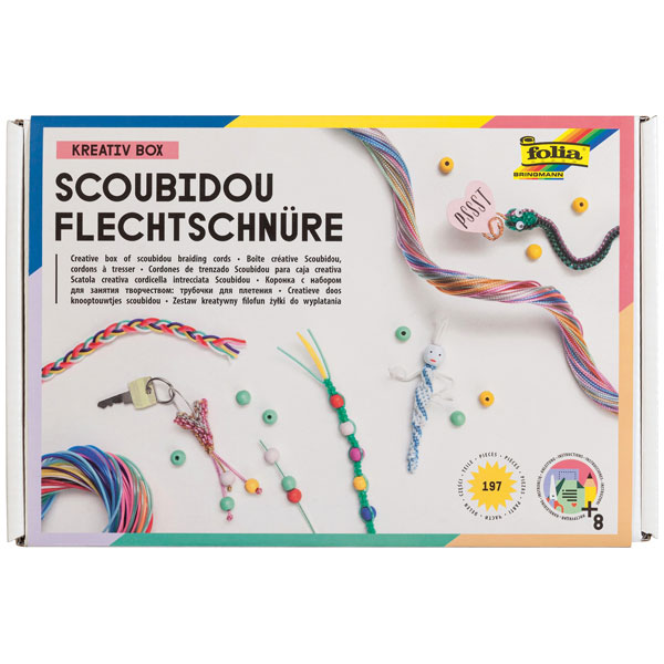 Bild von FOLIA Scoubidou Flechtschnüre-Bastelset