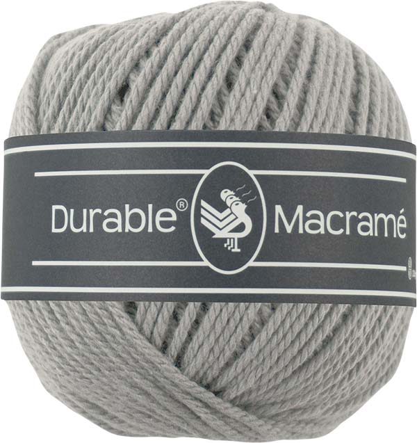 Bild von Durable Macramé Garn Farbe hellgrau