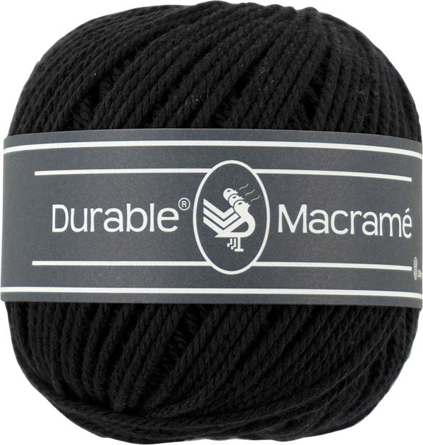 Bild von Durable Macramé Garn Farbe schwarz