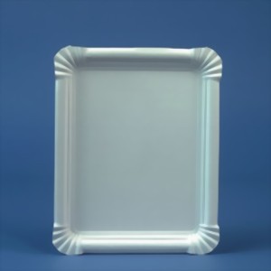 Reiner`s KREATIV & Paperland. 20 Teller, Pappe eckig 10 cm x 16 cm weiss