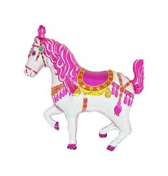 Bild von Folienballon Zirkuspferd pink
