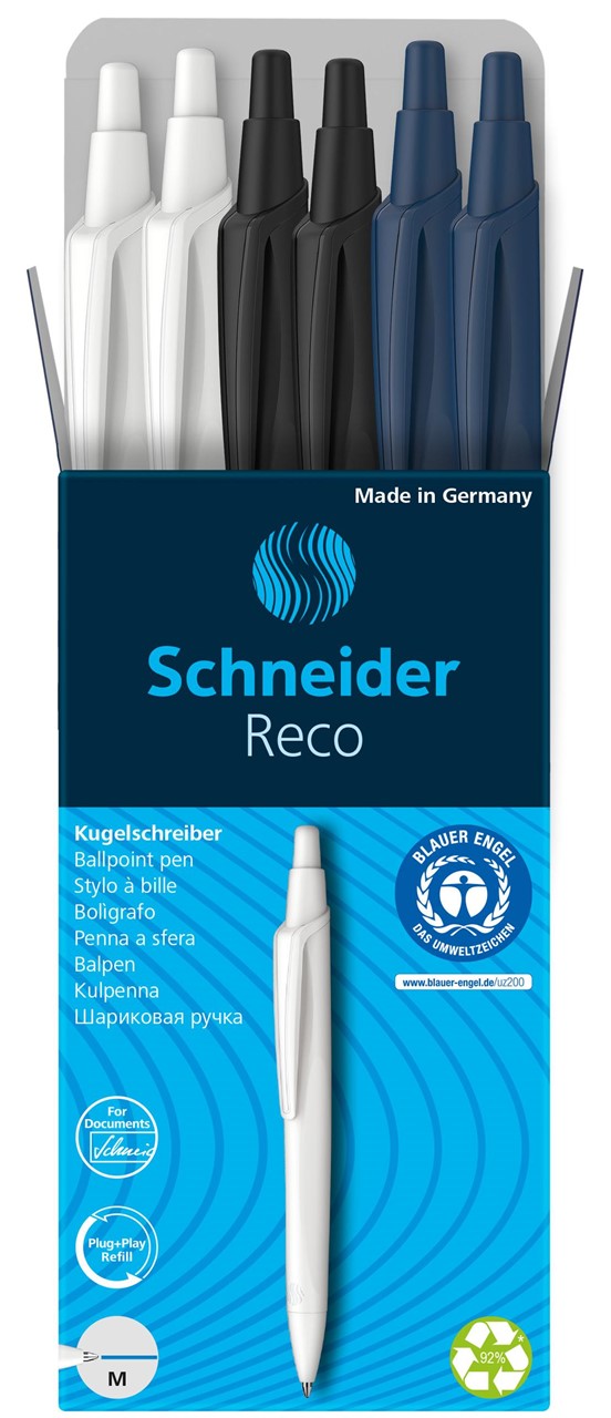 Bild von SCHNEIDER Kugelschreiber Reco 6er Packung