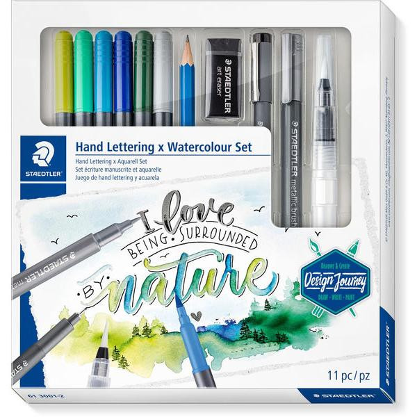 Bild von STAEDTLER Aquarell- & Handlettering-Set Watercolor Design Journey