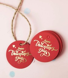 Bild von Geschenkverpackungsanhänger "Happy Valentine`s Day"