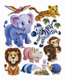Bild von 3D Sticker XXL "Zootiere"