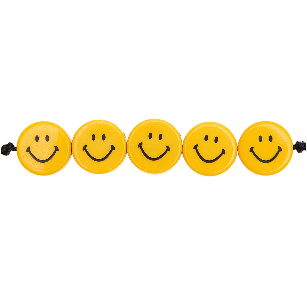 Bild von RICO DESIGN Smiley® Originals Perlen linsenförmig gelb 11,5 x 5 mm