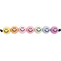 Bild von RICO DESIGN Smiley® Originals Perlen rund rainbow pastell 10 mm