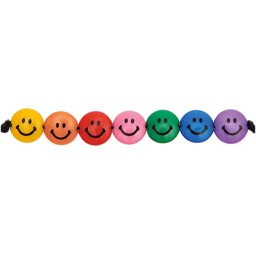 Bild von RICO DESIGN Smiley® Originals Perlen linsenförmig rainbow classic 9 x  4 cm