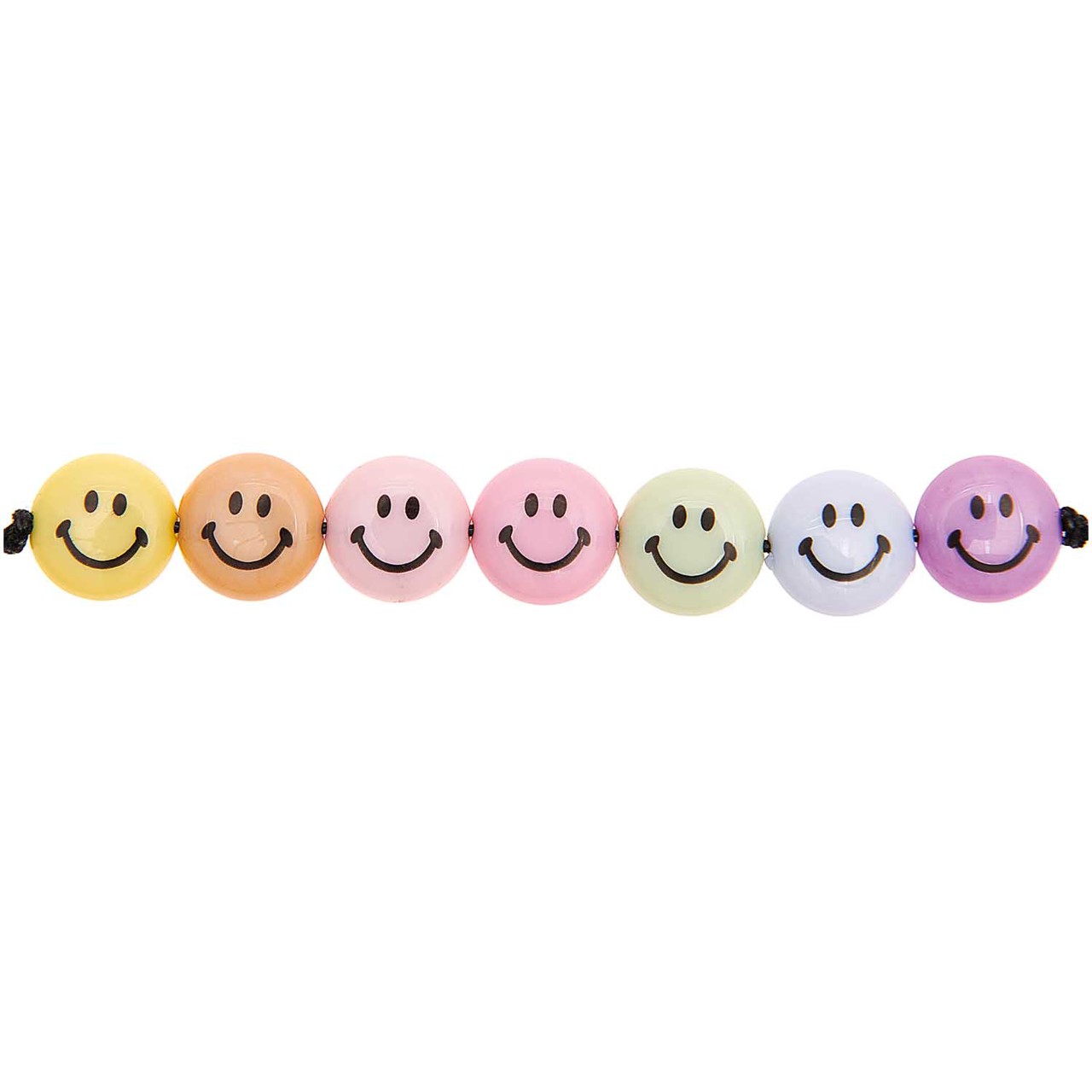 Bild von RICO DESIGN Smiley® Originals Perlen linsenförmig rainbow pastel 11,5 x 5 mm