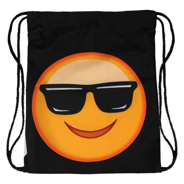 Bild von Gymbag Gymsac Design lachender Smiley mit Sonnenbrille