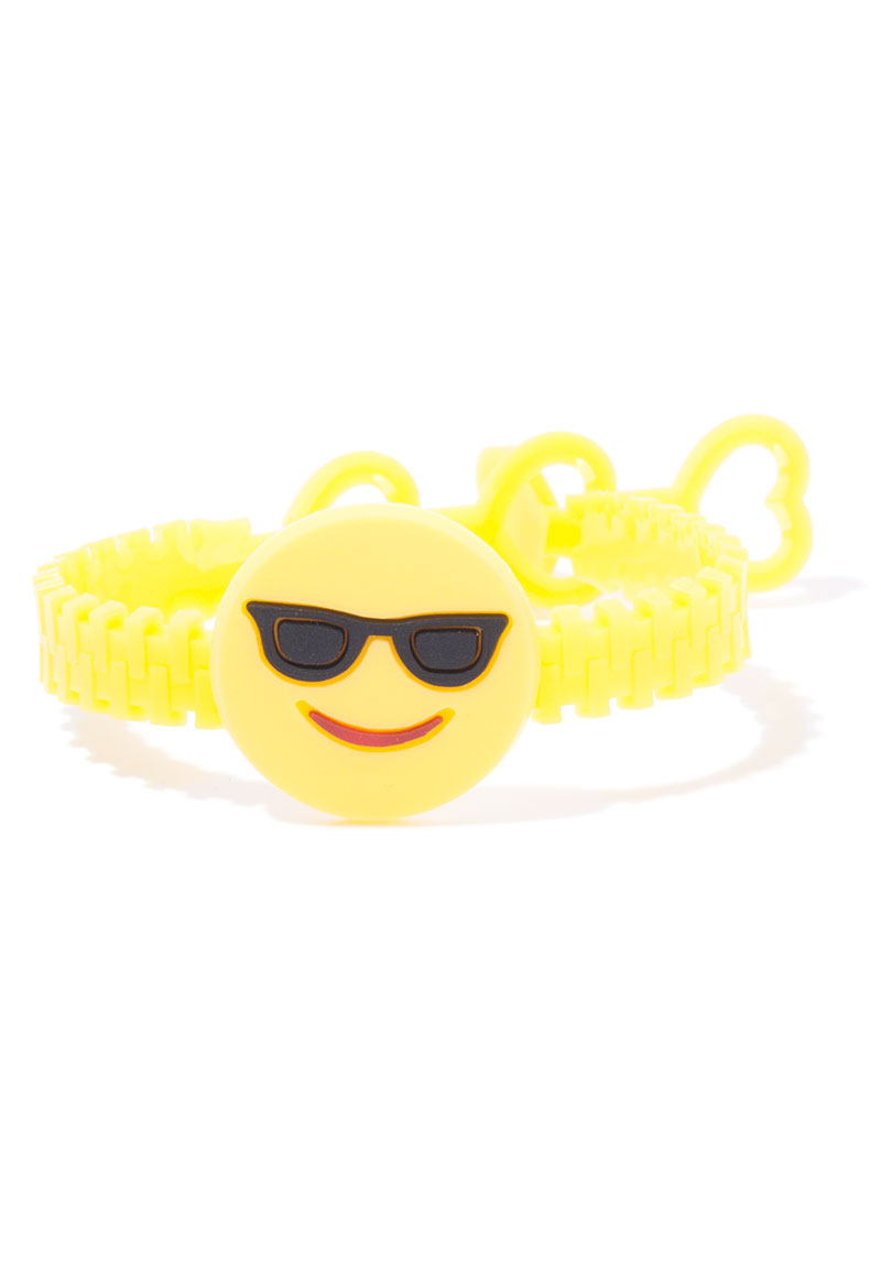 Bild von Armband gelb mit Smiley