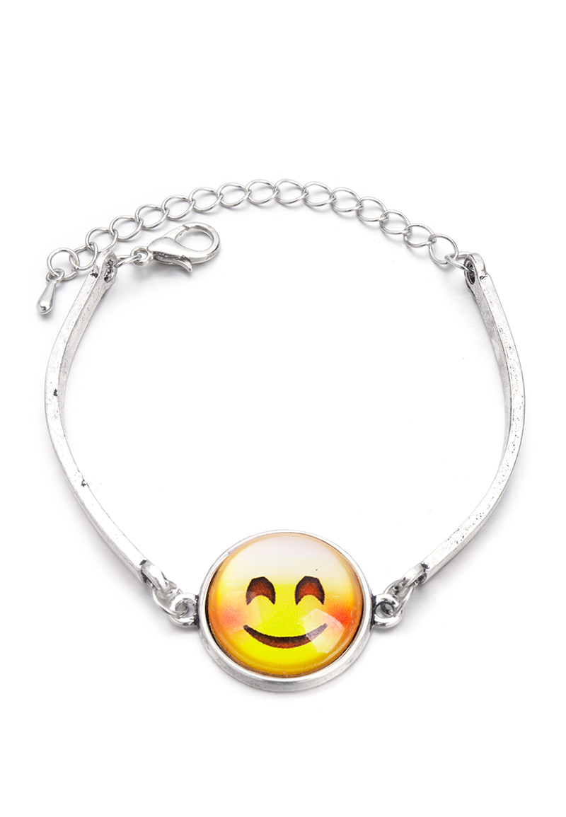 Bild von Armband gelb mit Smiley