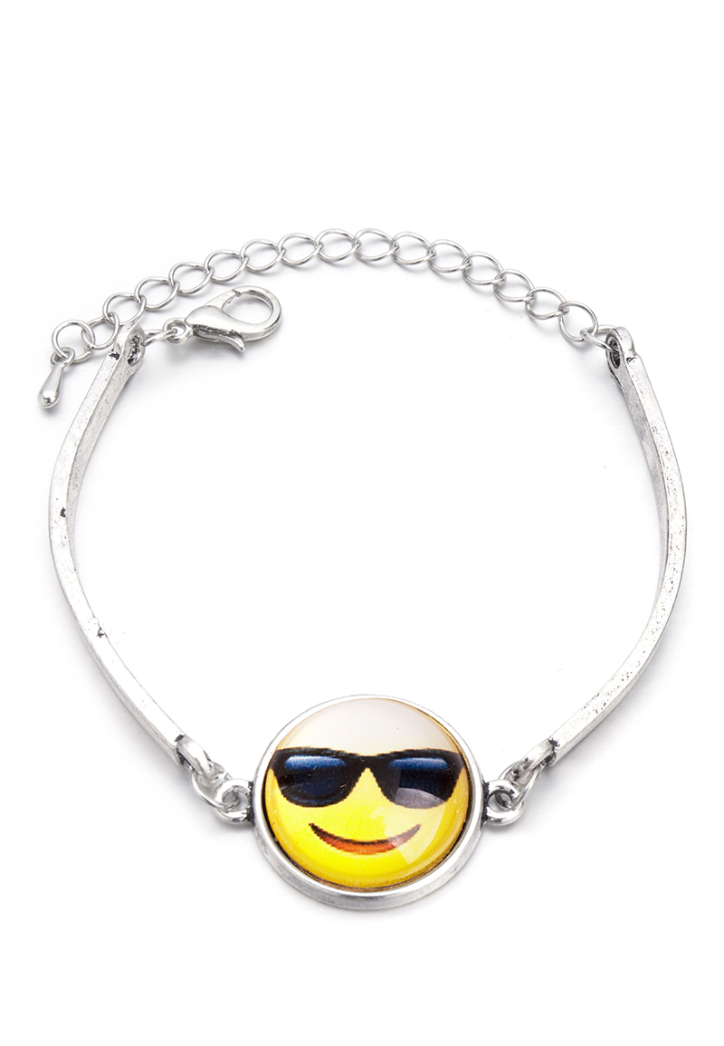 Bild von Armband gelb mit Smiley