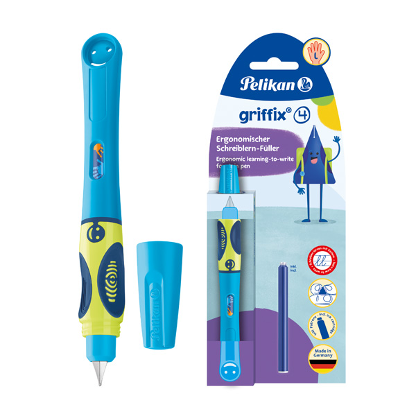 Bild von PELIKAN Füllhalter griffix® Neon Fresh Blue, für Linkshänder