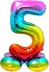 Bild von Stand-Folienballon Zahl 5 Regenbogen