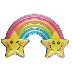 Bild von LED Wandsticker Lampe Regenbogen mit 2 Smiley Sternen