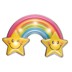 Bild von LED Wandsticker Lampe Regenbogen mit 2 Smiley Sternen