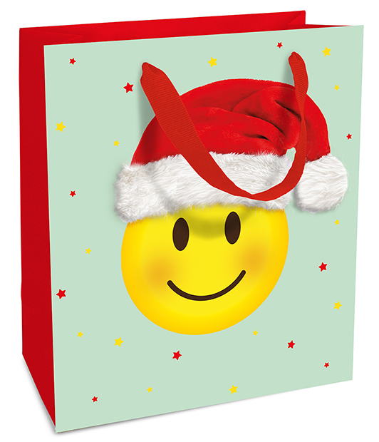 Bild von BRAUN + COMPANY Geschenktasche X-mas Smiley mint