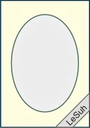 Bild von 5 Passepartoutkarten "oval" elfenbein 10,5 x 15 cm

