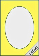 Bild von 5 Passepartoutkarten "oval" gelb 10,5 x 15 cm

