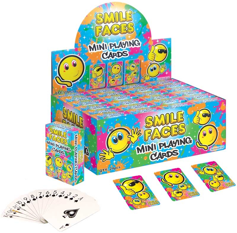 Bild von Mini Spielkarten mit Smiley-Design