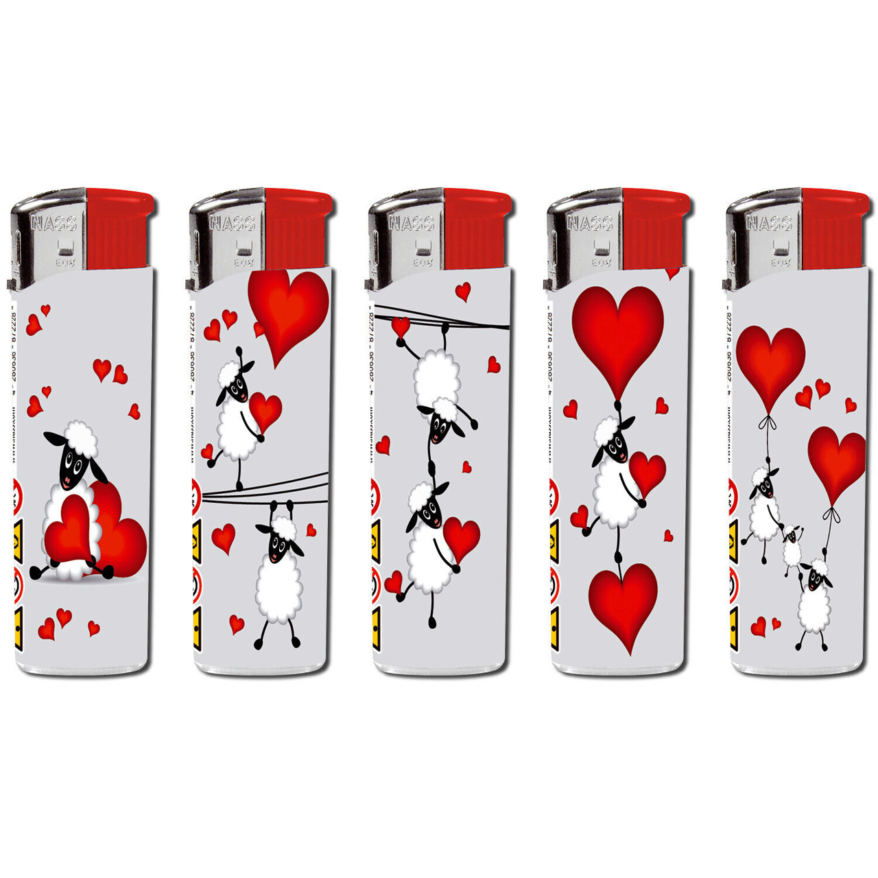 Bild von Feuerzeug "verliebte Schafe"