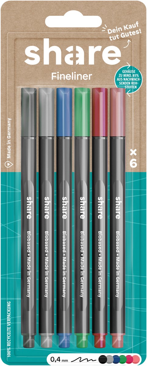 Bild von share Fineliner 6er-Set