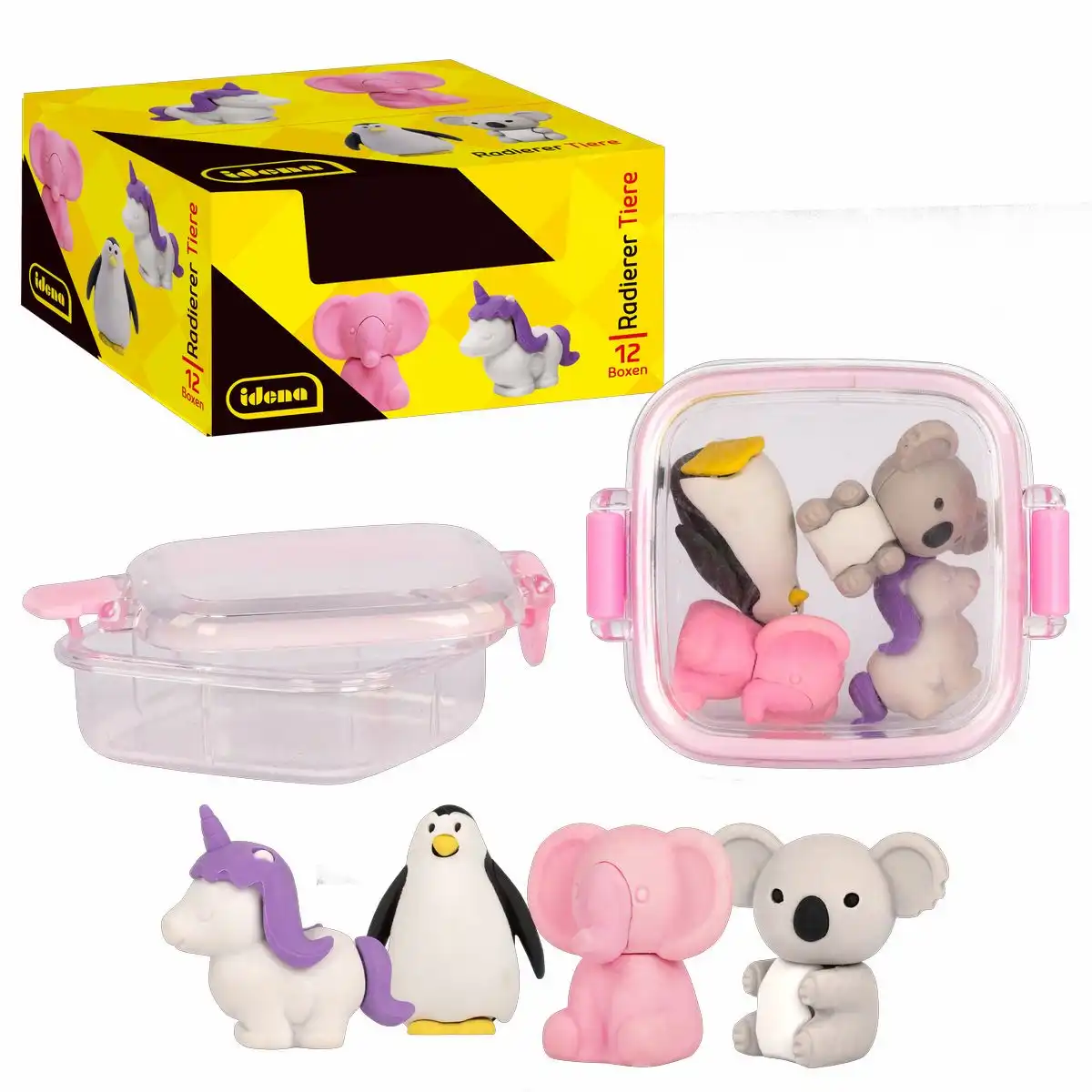 Bild von IDENA Radierer Tiere in Box