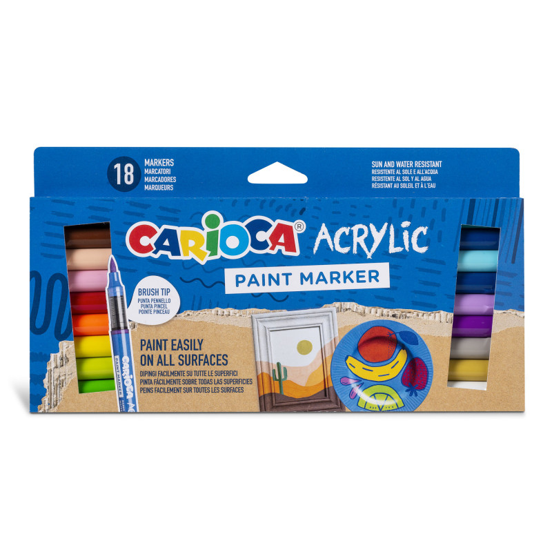 Bild von CARIOCA Acrylic Paint Marker, 18er Pack