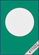 Bild von 5 Passepartoutkarten "rund" dkl.-grün 10,5 x 15 cm
