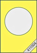 Bild von 5 Passepartoutkarten "rund" gelb 10,5 x 15 cm
