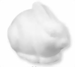 Bild von Styropor-Hase sitzend
