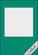 Bild von 5 Passepartoutkarten "Viereck" dkl.-grün 10,5 x 15 cm
