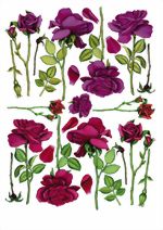 Bild von Decoupage-Papier "Red Roses"