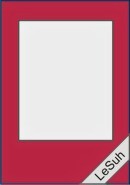 Bild von 5 Passepartoutkarten "Rechteck" rot 10,5 x 15 cm
