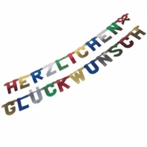 Bild von Grußkette "Herzlichen Glückwunsch"
