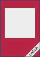 Bild von 5 Passepartoutkarten "Viereck" rot 10,5 x 15 cm
