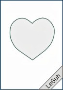 Bild von 5 Passepartoutkarten "Herz" weiß 10,5 x 15 cm
