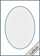 Bild von 5 Passepartoutkarten "oval" weiß 10,5 x 15 cm
