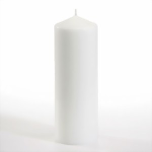 Bild von Stumpenkerze 200 mm weiss
