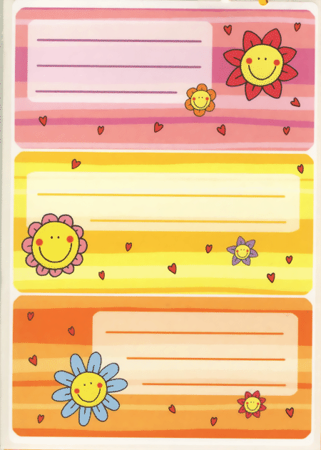 Bild von Buchetiketten "bunt"