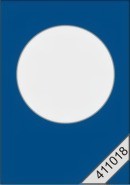 Bild von 5 Passepartoutkarten "rund" dkl.blau 10,5 x 15 cm
